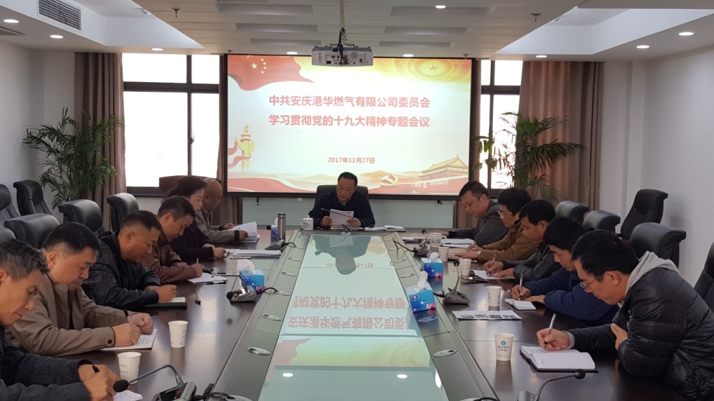 安慶港華燃氣公司召開學(xué)習(xí)宣傳貫徹黨的十九大精神大會
